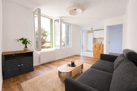   Appartement T3 meubl� & r�nov� � neuf avec jardin privatif Appartement - 3 pi�ce(s) - 65 m�