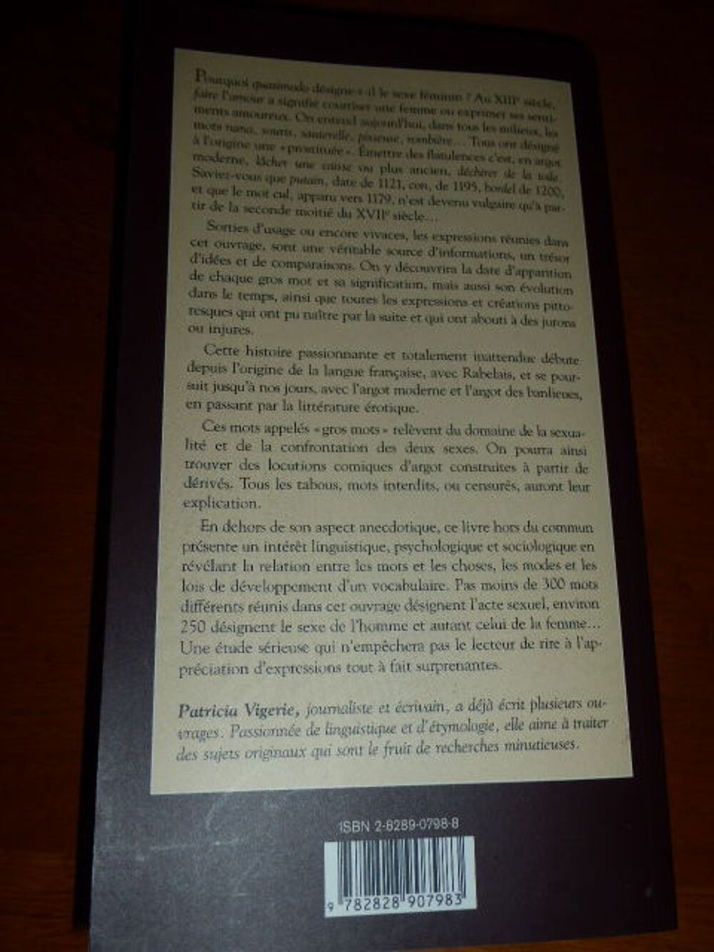 Dictionnaire des gros mots Patricia Vigerie Livres et BD