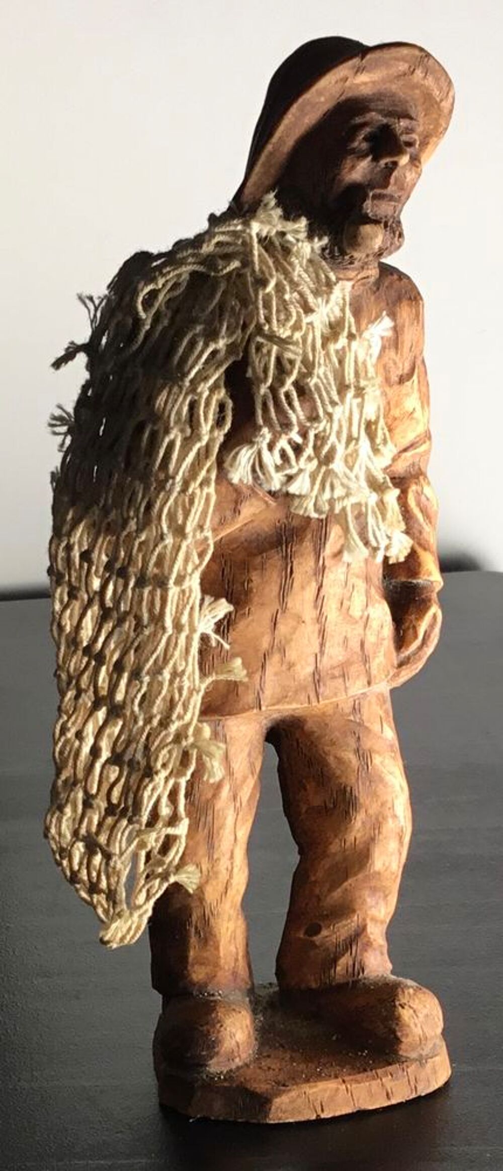 Figurine marin p&ecirc;cheur breton en bois Décoration