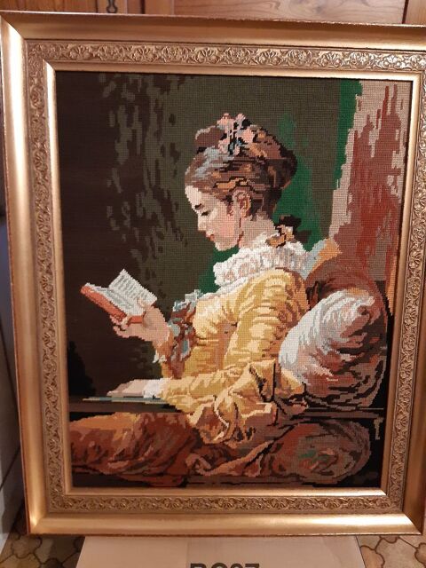 Tableau  Jeune fille lisant   25 Bischwiller (67)