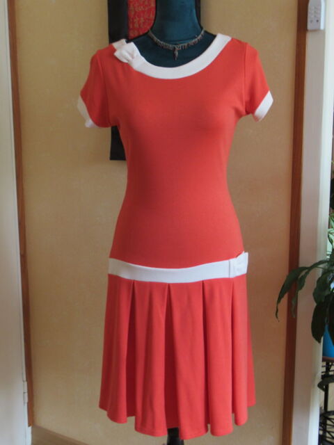 Robe style 60's - Orange et blanc - Jus d'Orange - Taille 38 15 Livry-Gargan (93)