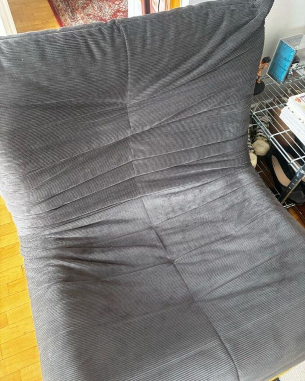 Fauteuil style "Togo" gris Meubles