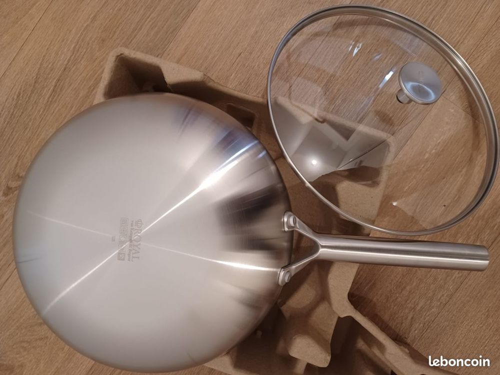 Po&ecirc;le inox 28 cm Royal Van Kempen &amp; Beeger avec couvercle Cuisine