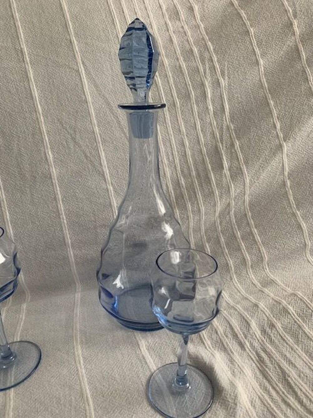 Verres en cristal bleu Décoration
