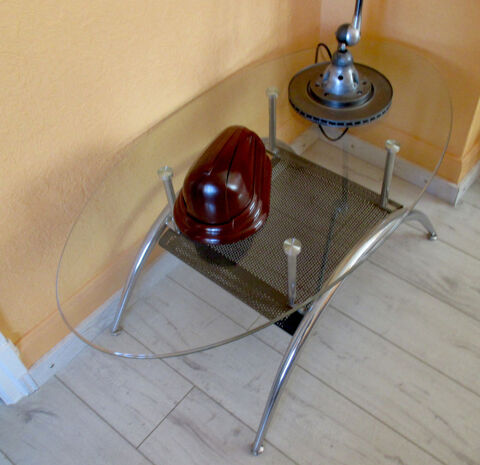 Table basse ovale année 1960/80 175 Cazères (31)