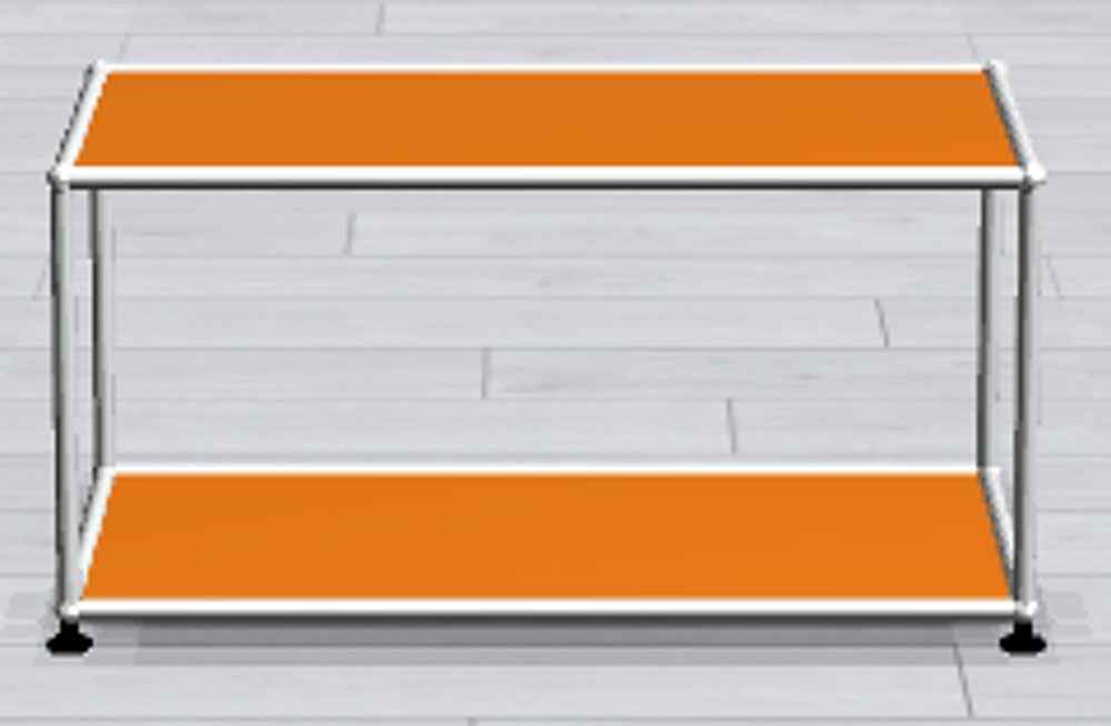 table basse usm haller orange &agrave; 2 plateaux Meubles