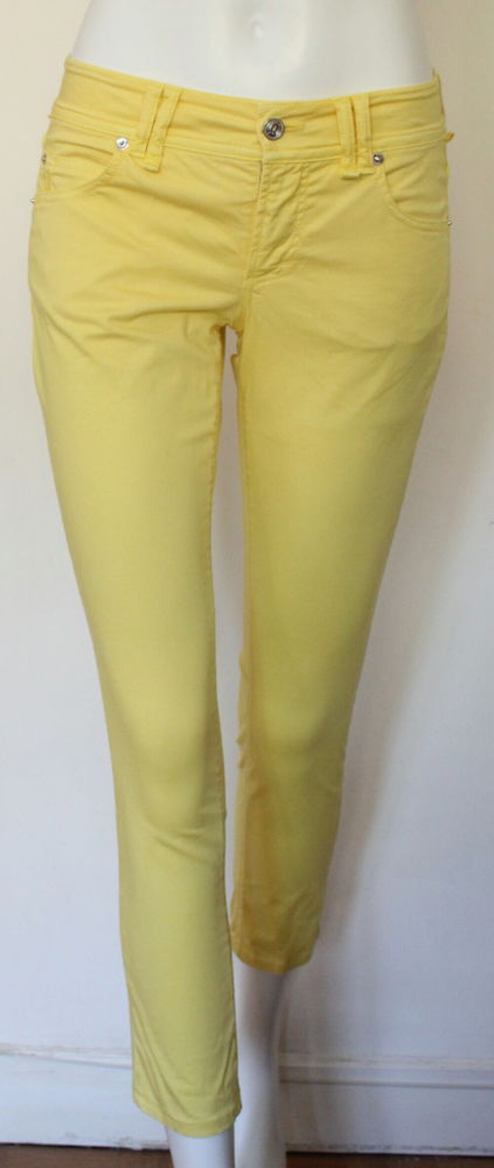 Pantalon jaune citron JOHN GALLIANO T.36 Fr Vêtements