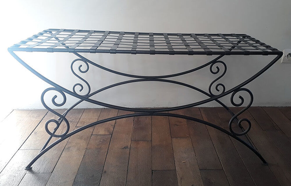 Banquette en fer forg&eacute; (noire) Meubles