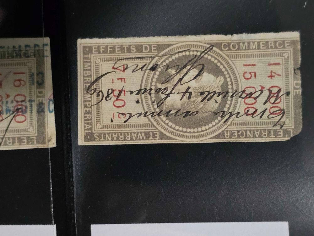 timbre+fiscaux+napoleon+de+1864,+rarisisme 