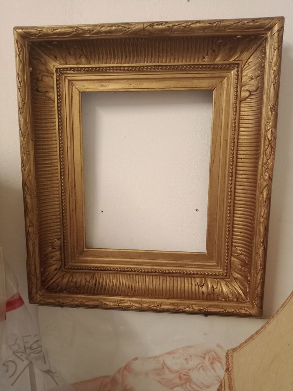 Ancien Cadre a Canneaux d'&eacute;poque 19&eacute;me Décoration