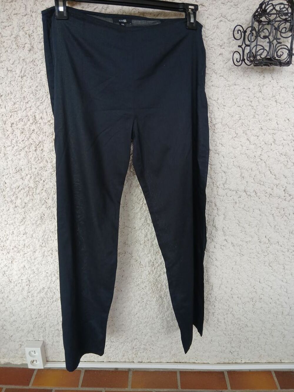 pantalon coton lin noir super l&eacute;ger Vêtements