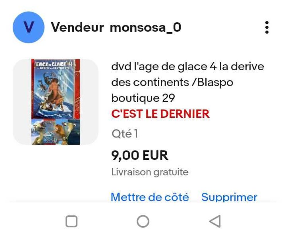 DVD l'&agrave; &cent;ge de glace 4 neuf sous blister DVD et blu-ray