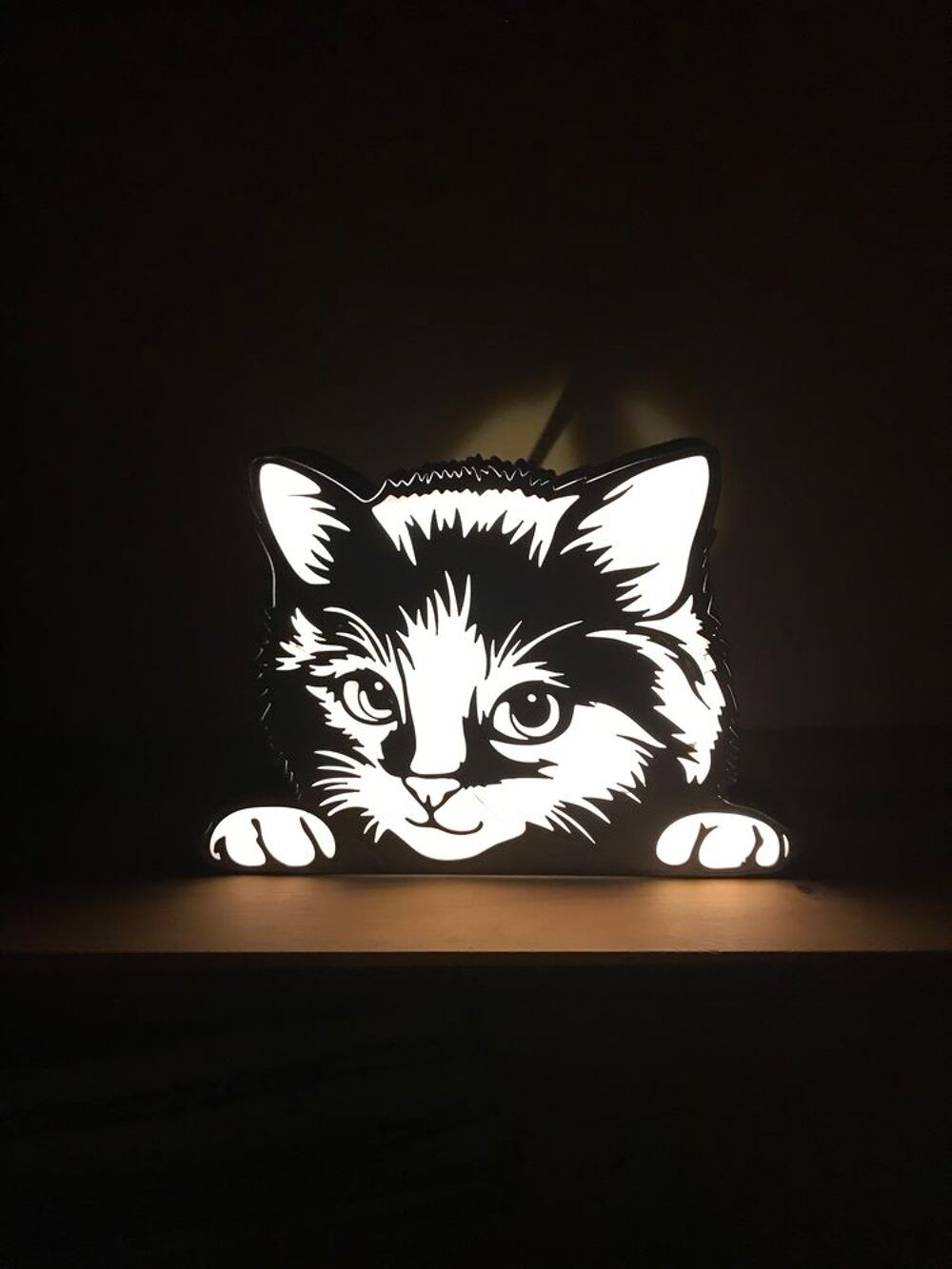 Lampe CHATON &eacute;clairage leds &agrave; piles Décoration