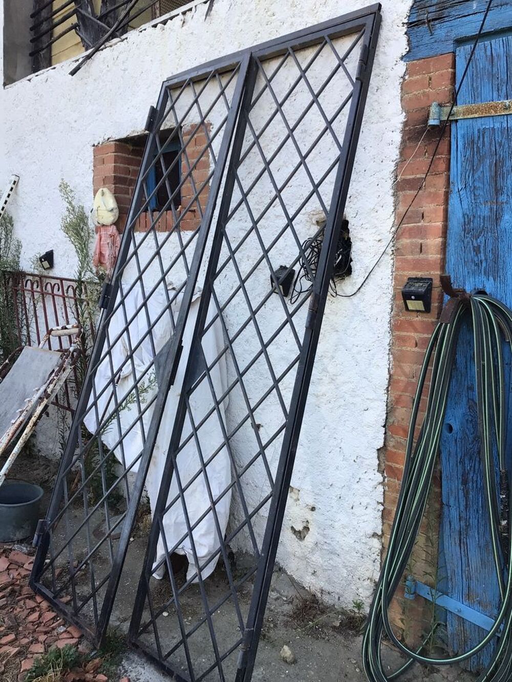 Double grille fer avec cadre en acier s&eacute;curit&eacute; Bricolage