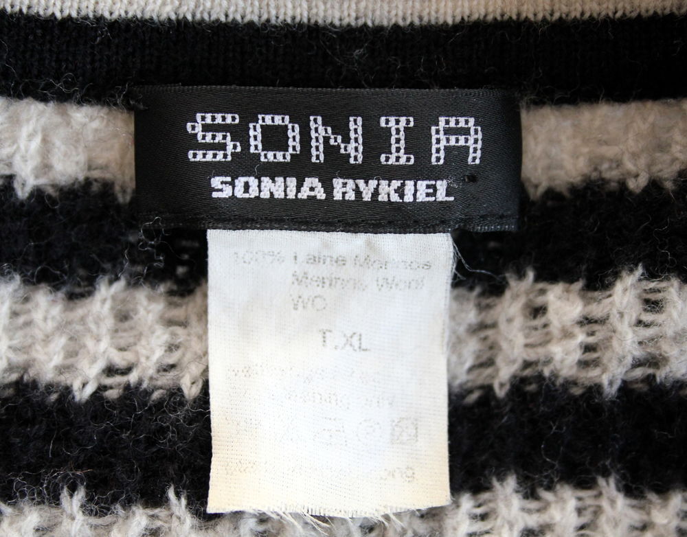 Pull marini&egrave;re noir SONIA RYKIEL T.X.L Vêtements