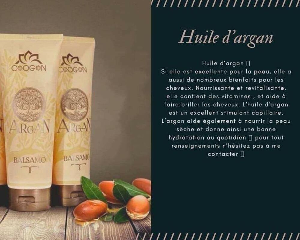 produits cosm&eacute;tiques &agrave; l'huile d'argan 100%bio. Maroquinerie