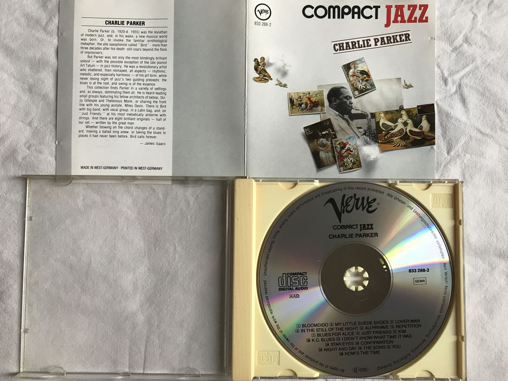 CD Charlie Parker Collection Compact Jazz CD et vinyles