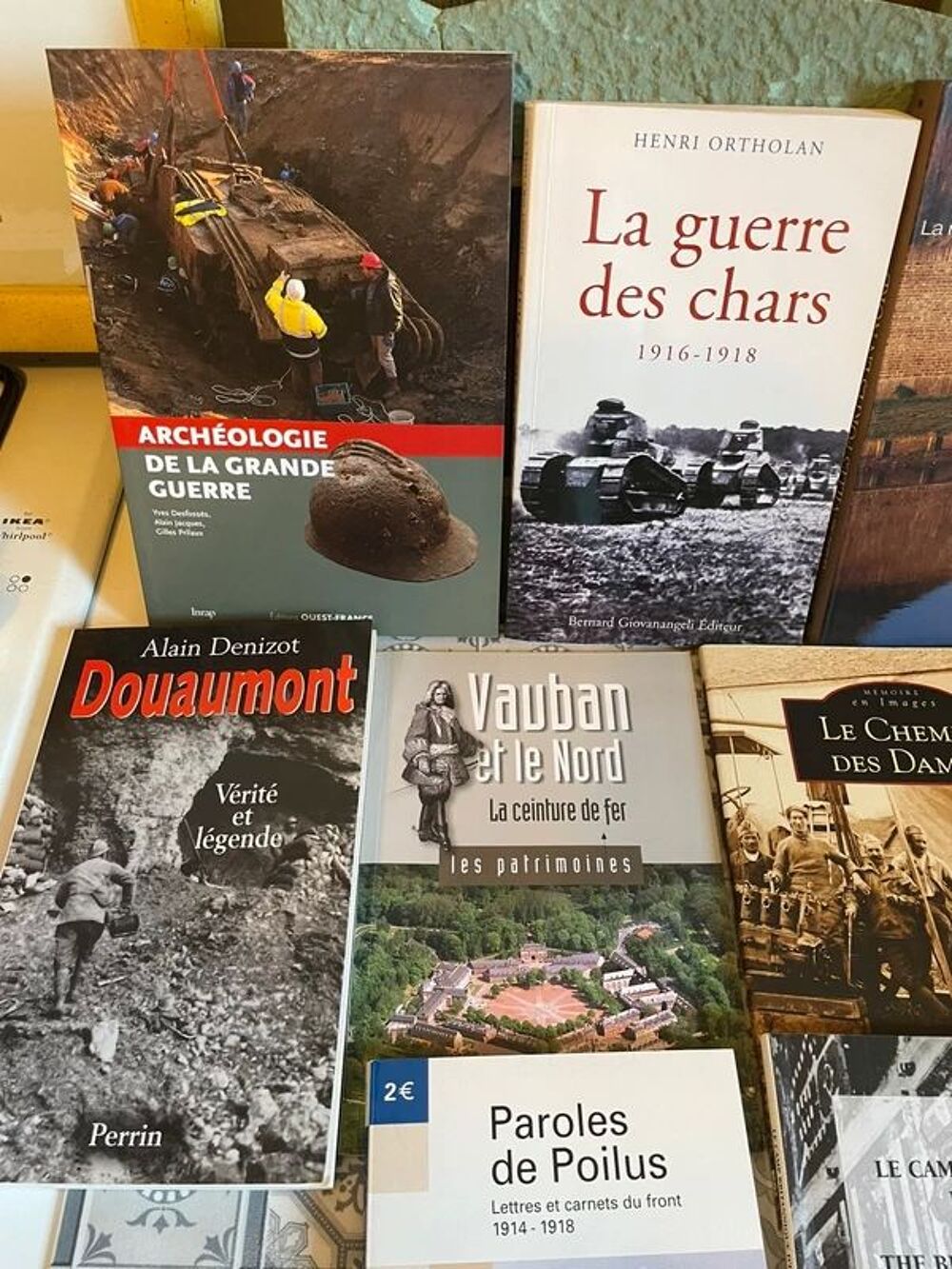 Grande guerre, fortification, guerre des chars poilus... Livres et BD
