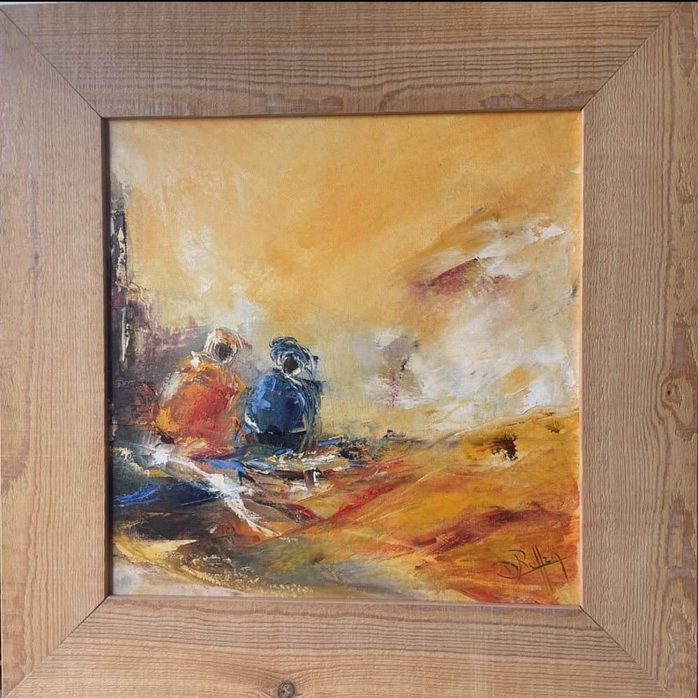 Deux tableaux toiles paysages orientaux Décoration