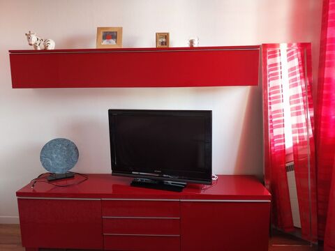 Meuble haut et bas moderne de couleur rouge laqu� 159 Le Loroux-Bottereau (44)