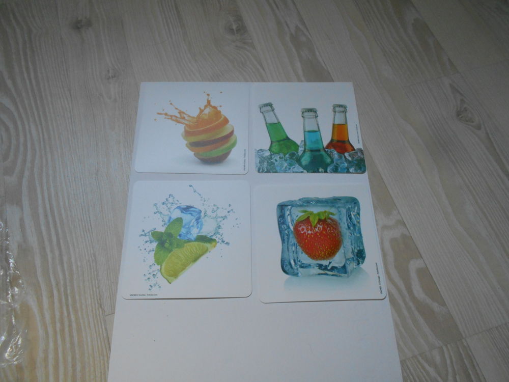 4 sous-verre divers motifs neufs Cuisine