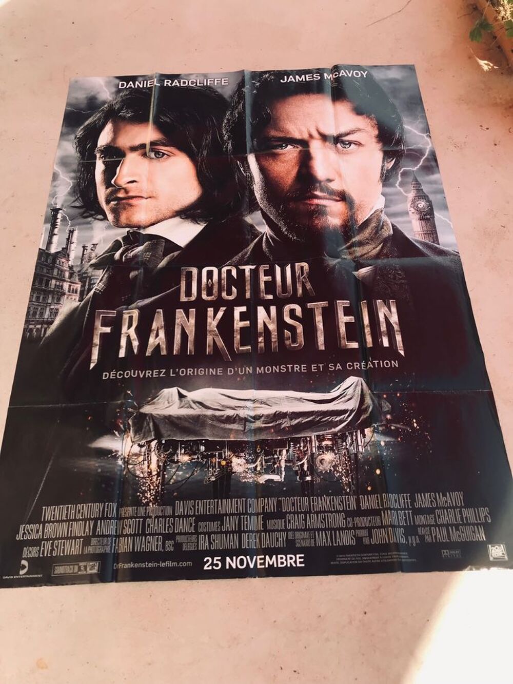 Affiche de cin&eacute;ma originale 
" Docteur Frankenstein" 