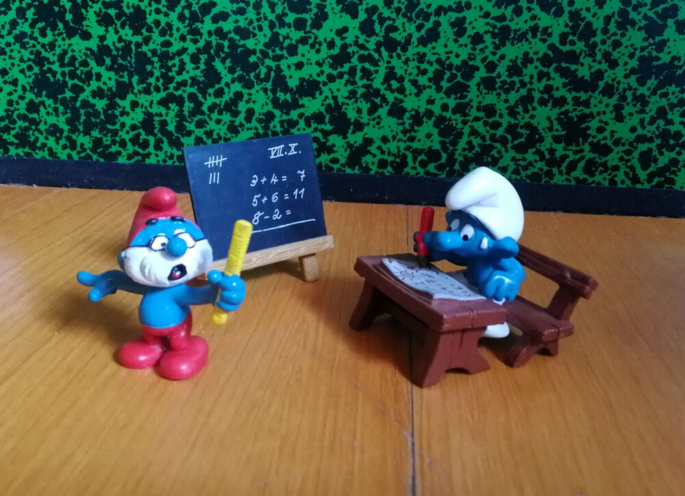 Le Schtroumpf professeur et le Schtroumpf &eacute;colier - Schleich Jeux / jouets