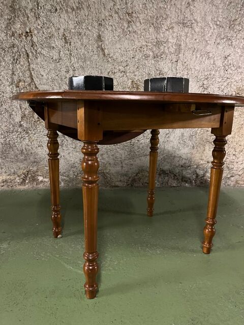 Table ronde  volets ancienne en merisier 325 Neuilly-sur-Seine (92)