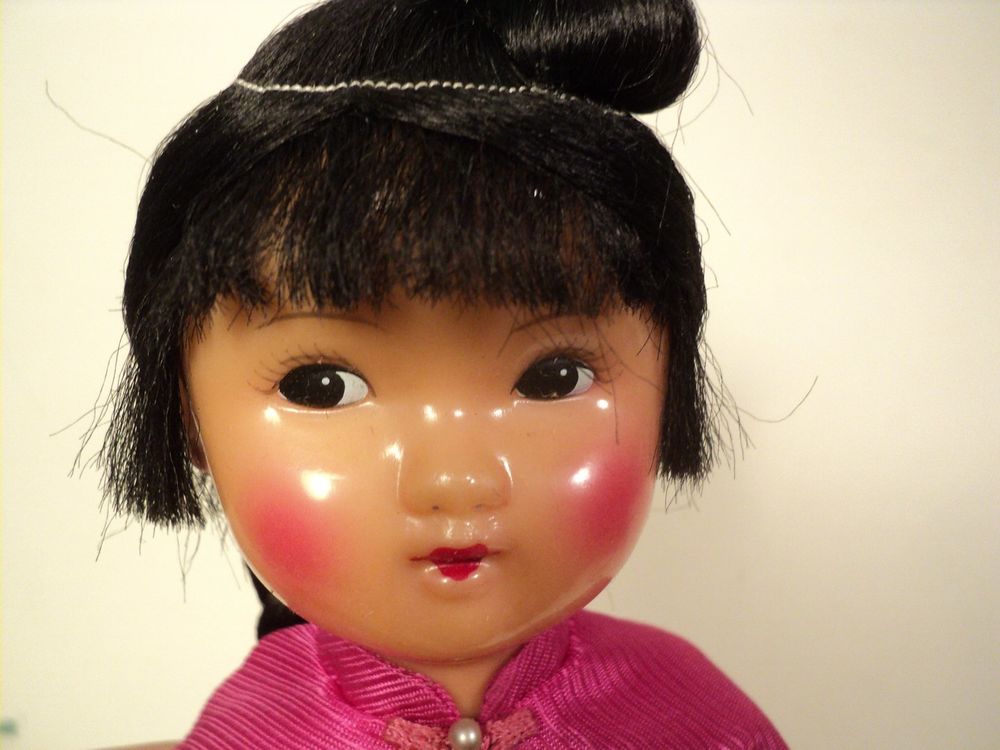 Ancienne Poup&eacute;e Folklorique Chinoise vers 1960 China Doll 