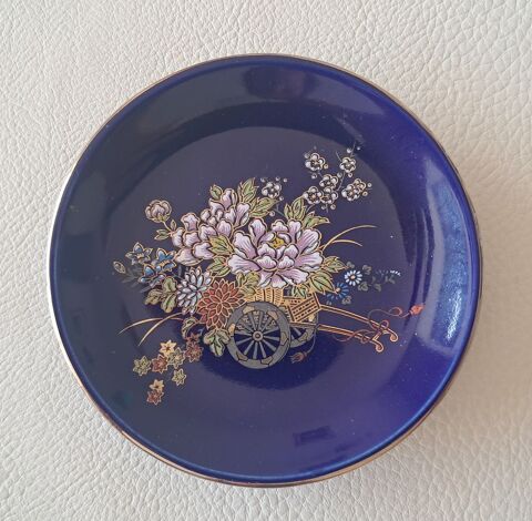coupelle ramasse monnaie en porcelaine émaillée bleu Mauguio-Carnon-Plage (34)