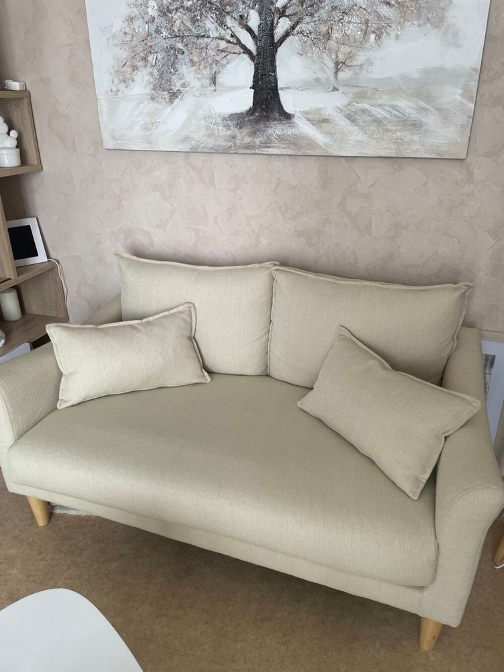 Canap&eacute; 2 places miloboo beige Meubles