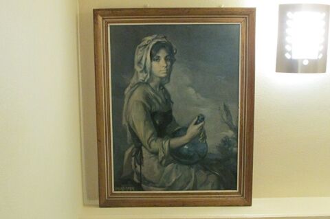Francisco Ribera huile sur panneau portrait de Femme 150 Paris 15 (75)
