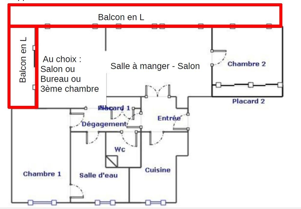 Vente Appartement Appartement 4 pièces - 91 m2 - Centre ville - Balcon - Vernon