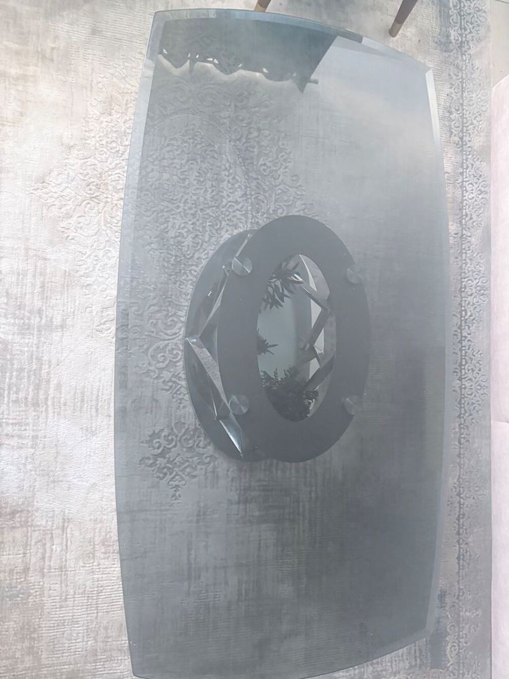 Table basse design en verre noir Meubles