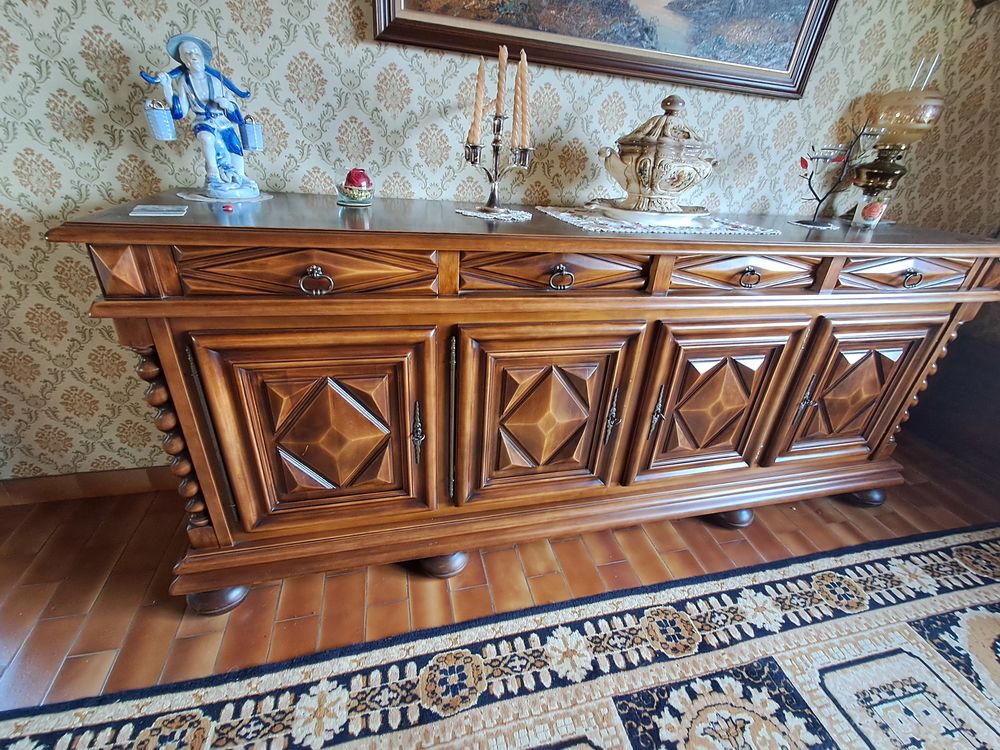 salle a manger complete en noyer marron a relooker Meubles
