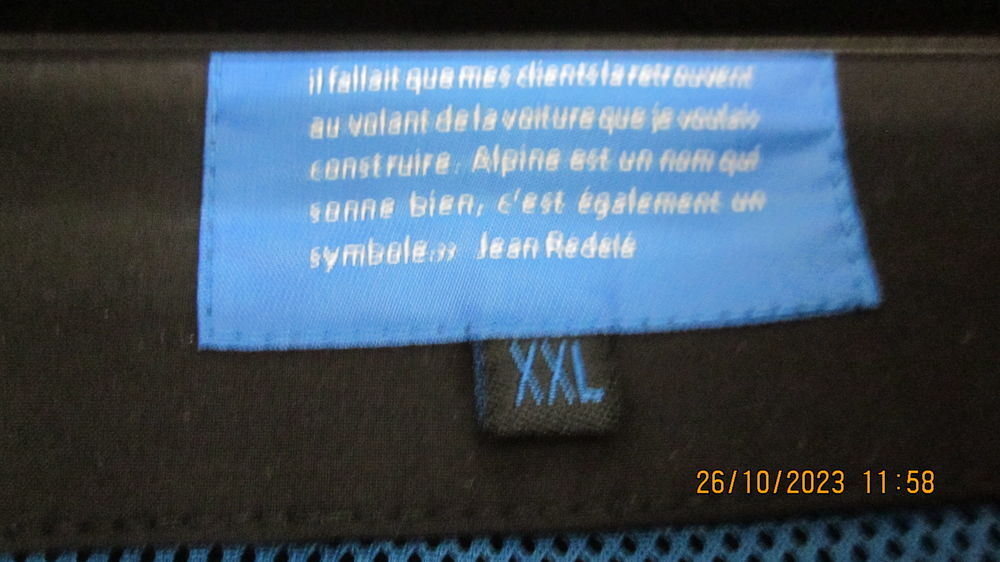 BEAU BLOUSON ALPINE HOMME NOIR ET BLEU T XXL Vêtements