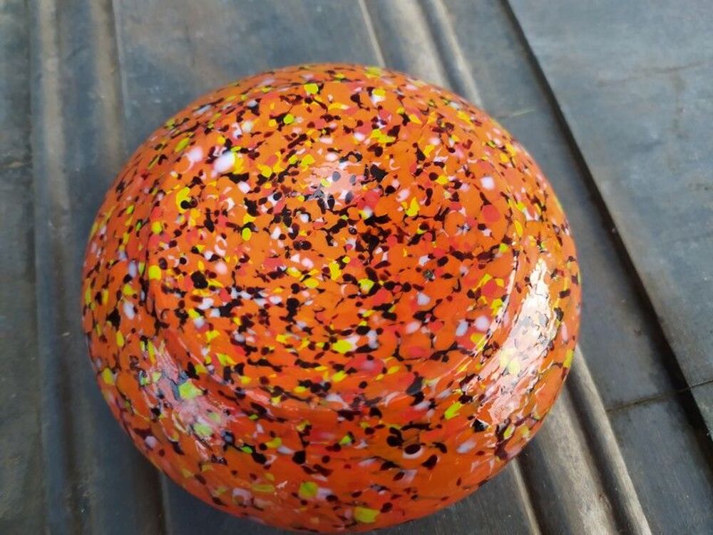 Vide Poche Verre Orange Marmor&eacute; Tch&egrave;que Bohemian Glass
Décoration