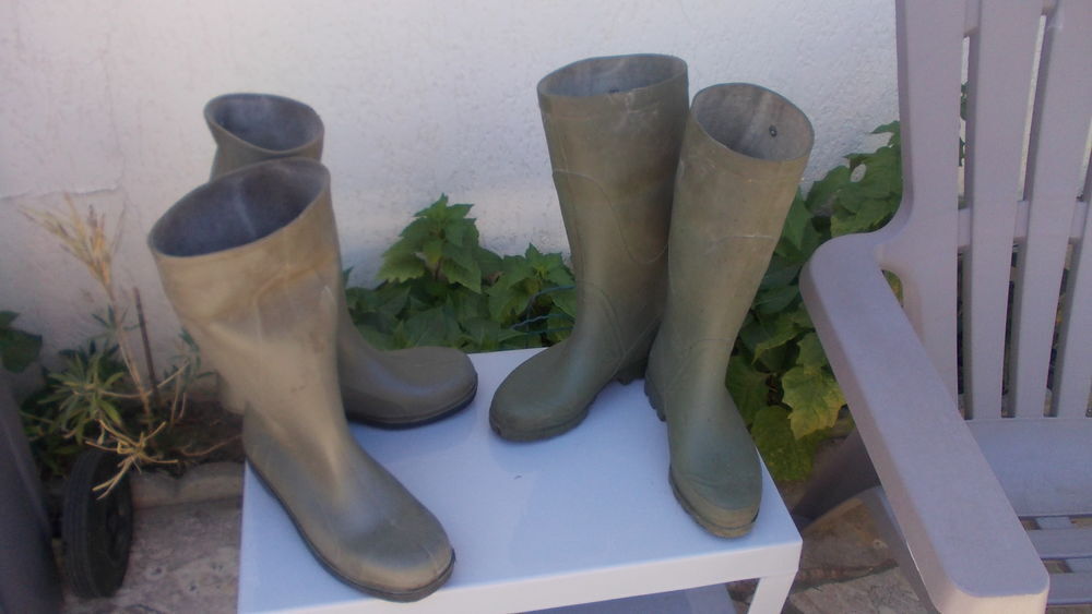 2 paires de bottes adulte Jardin