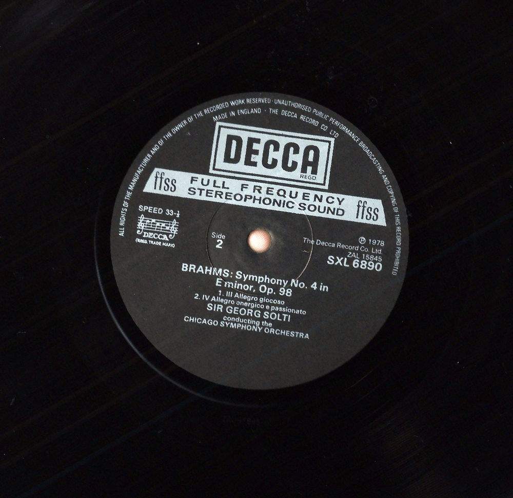 Brahms ? Symphonie n&deg;4 Sir Georg Solti CD et vinyles