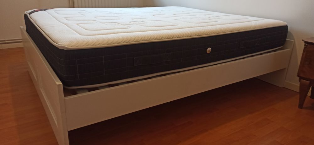 Lit complet 160*200 - Matelas de qualit&eacute; - cadre et sommier Meubles
