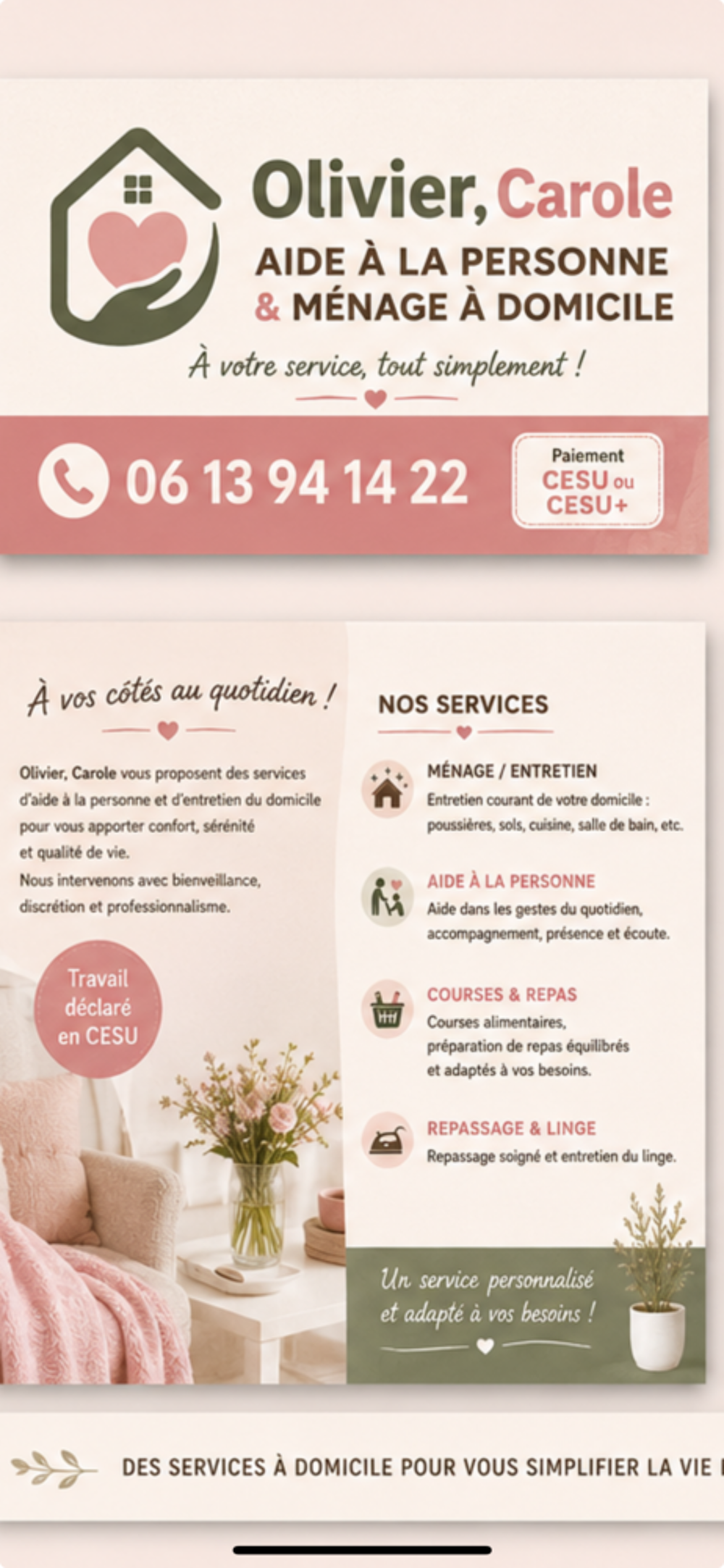   Besoin d'aide à domicile ou d'un accompagnement de confiance 