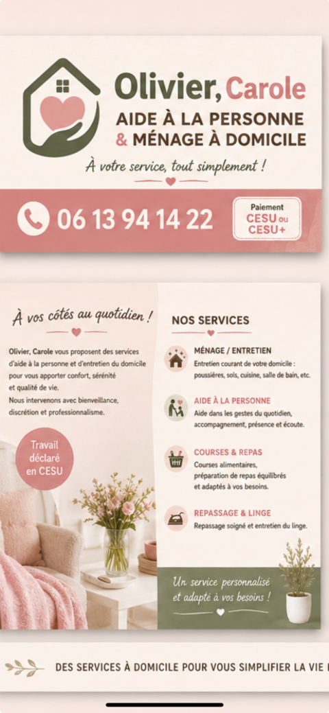 Besoin d'aide &agrave; domicile ou d'un accompagnement de confiance 0 45300 Pithiviers