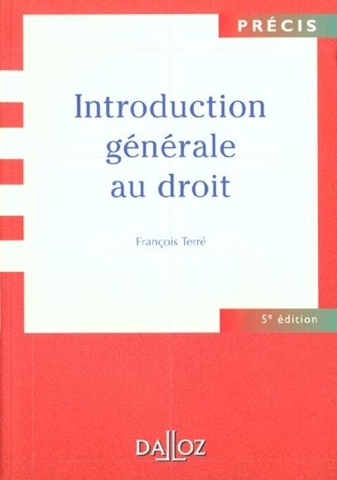 Introduction generale au droit ; 5e edition 5 Saint-Priest-Taurion (87)