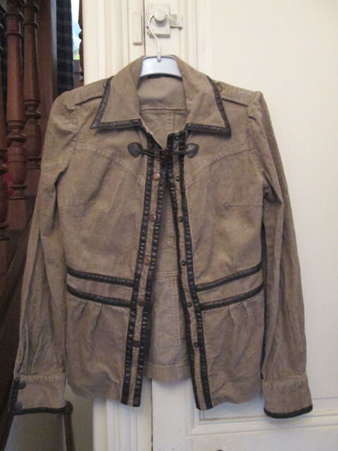 Veste marron coton cotelé Escandelle 10 Herblay (95)