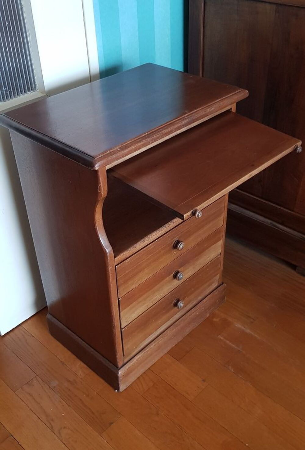 Meuble chiffonnier 3 tiroirs et 1 niche en bois style Louis Meubles