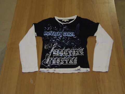 Tee-shirt manches longues Bleu marine manches blanches 8�ans 3 Bagnolet (93)