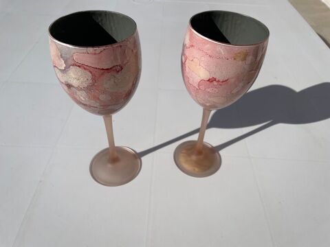 Deux vases verres décoratifs 35 Milly-la-Forêt (91)