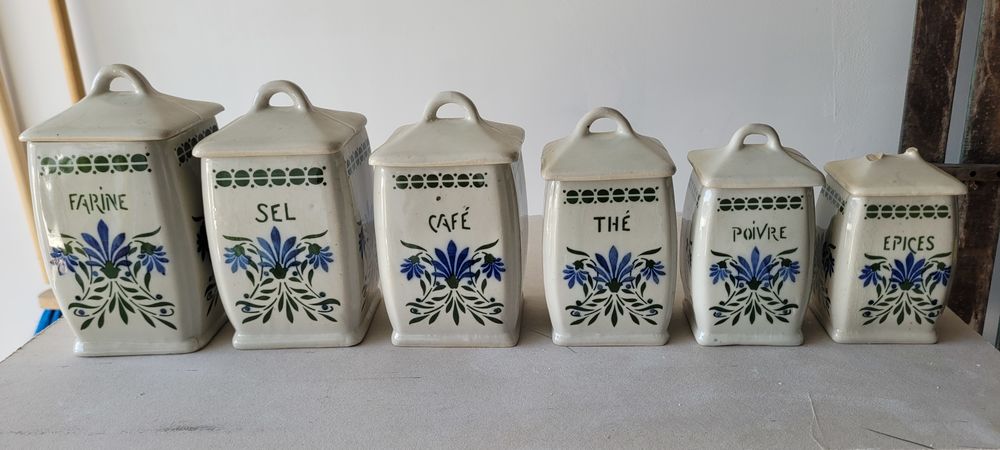 6 pots &agrave; &eacute;pices de chemin&eacute;e en c&eacute;ramique Décoration