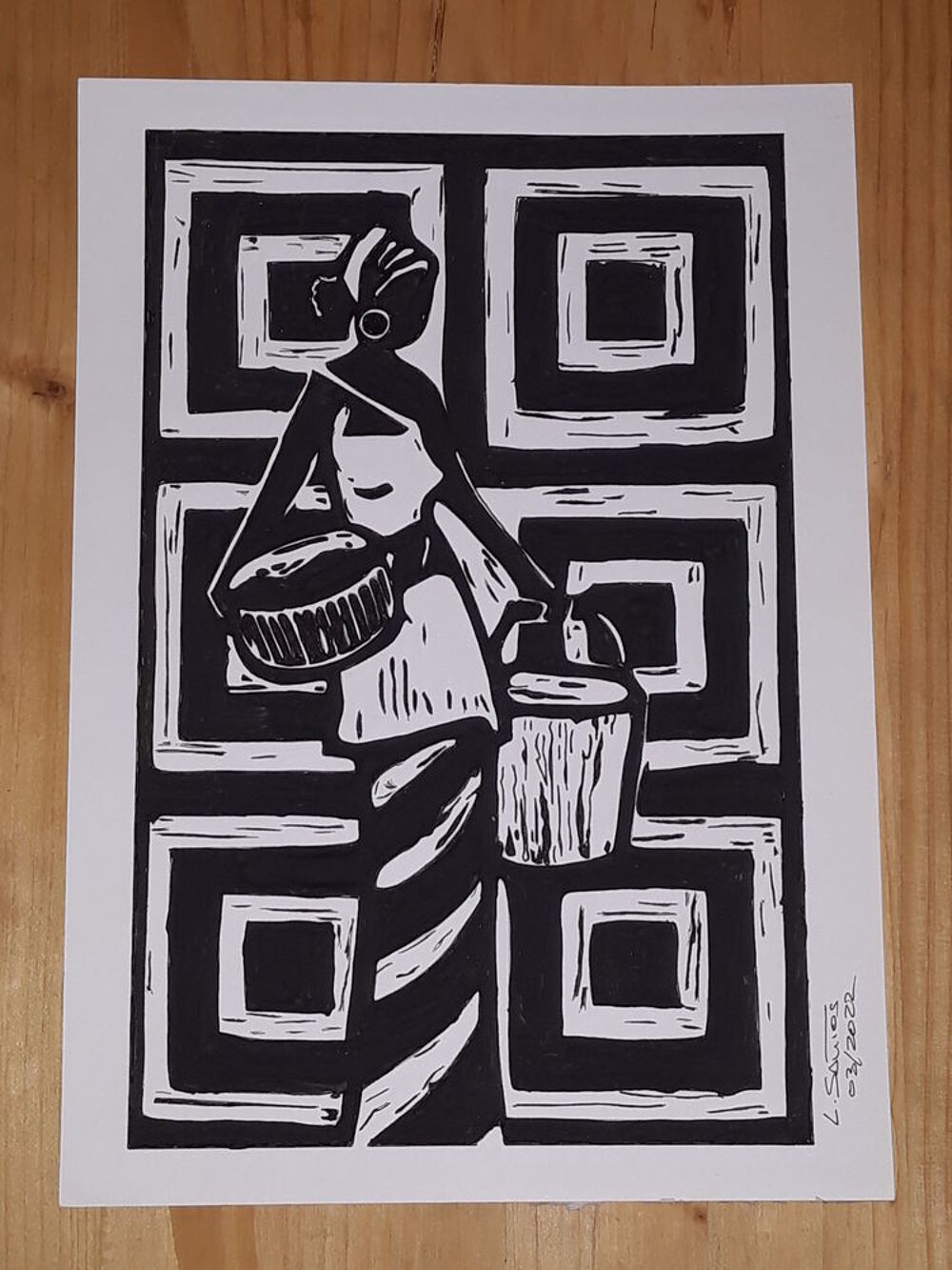 A4 Peinture Ethnique Contemporain D&eacute;corative (Ref. I) Décoration