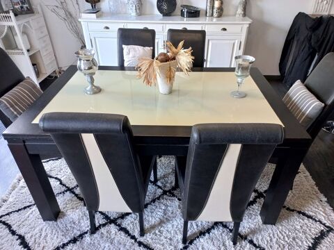 TABLE SALLE A MANGER EN WENGE(BOIS NOIR), LIVRAISON GRATUITE 700 Mériel (95)